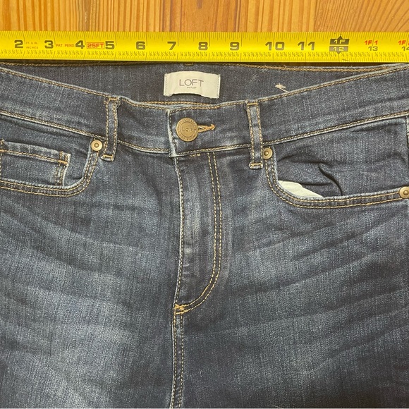LOFT, high rise straight, size 6, blue jeans - Picture 6 of 6